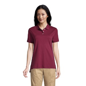 Lands' End School Uniform Women's Short Sleeve Interlock Polo Shirt - 1 of 4