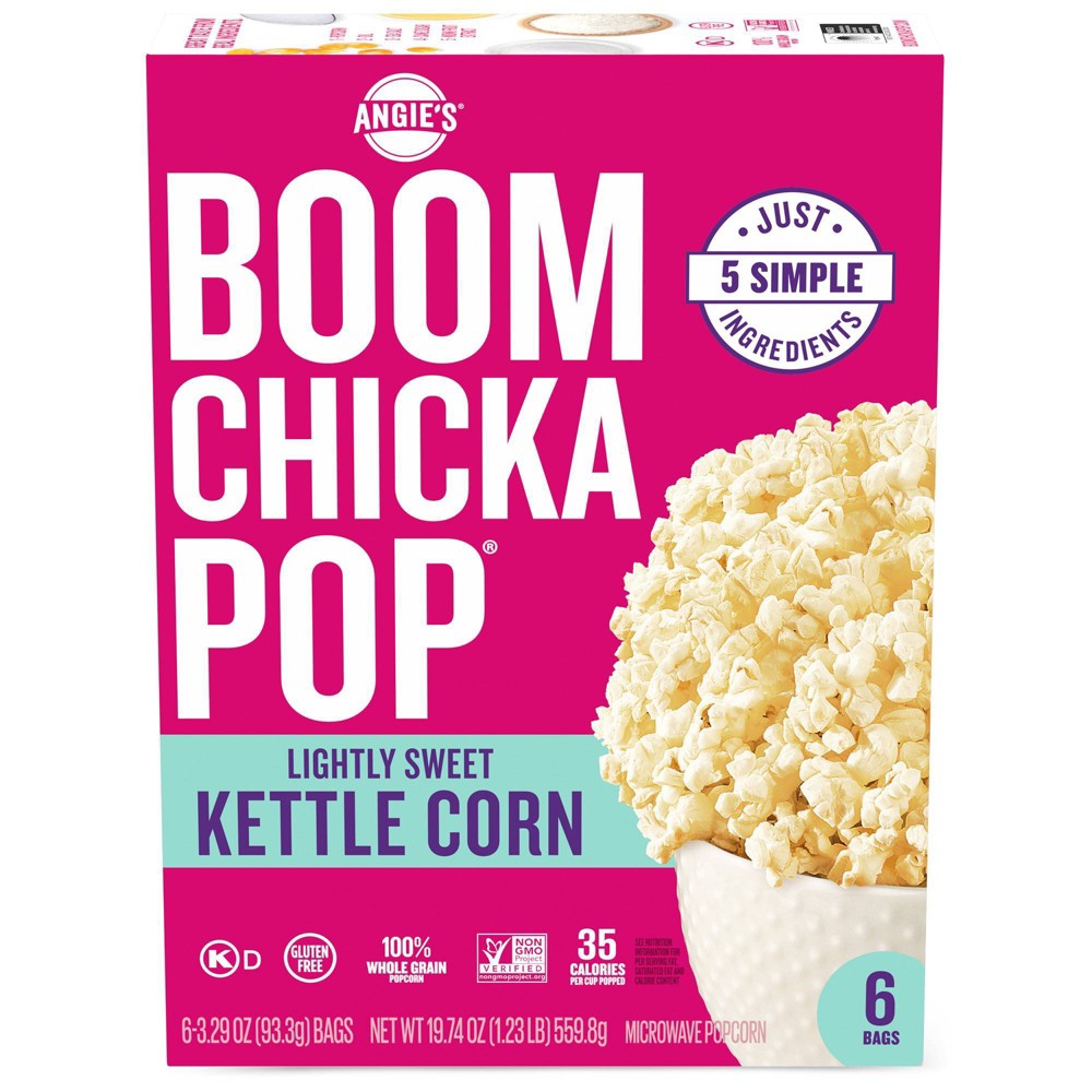 UPC 818780011013 product image for Angie's Boomchickapop Lightly Sweet Kettle Corn Microwave Popcorn - 6ct | upcitemdb.com