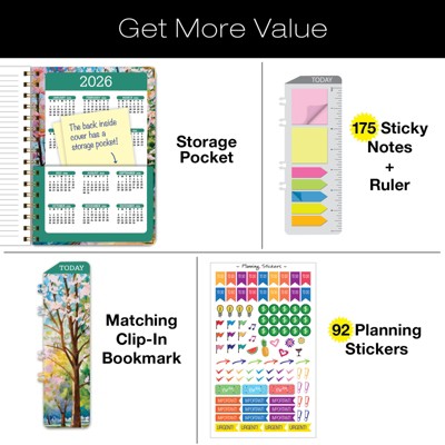 Global Printed Products Hardcover AY 2025-2026 Fashion Planner - 5.5"x8" (Watercolor Tree)