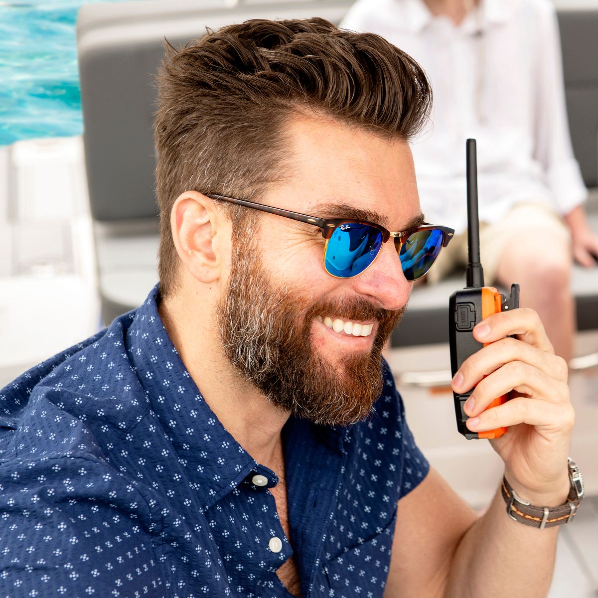Cobra® BlueBound 150 Selectable 3-Watt Floating Handheld VHF Marine Radio, USA/Canadian/International Channels, Waterproof, NOAA®, Large LCD Scre... - thumbnail 5