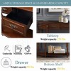 Bella Depot Curved 52" Half Moon Sofa Console Table with 2 Drawers and Open Shelf - 4 of 4
