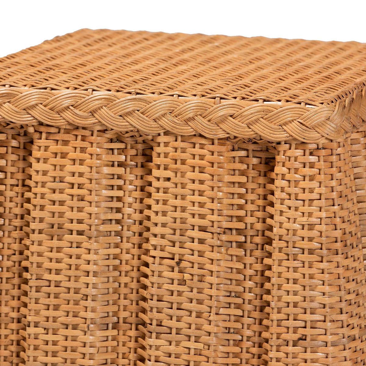 bali & pari Andrea Natural Rattan End Table Light Honey - thumbnail 3