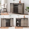 Whizmax Coffee Bar Cabinet with Storage,47" Wine Bar Cabinet with Sliding Barn Door,Sideboard Cabinet with 16 Bottle Wine Rack for Dining,Living Room - 3 of 4