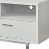 60" MDF Modern TV Console with 2 Drawers, 3 Open Compartments and Chrome Legs for Living Room and Bedroom - 3 of 4