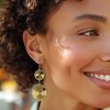 Ross-Simons 18kt Gold Over Sterling Silver Roped-Edge Faceted Circle Drop Earrings - 2 of 4