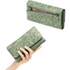 FATMOON Women’s Wallet-RFID Blocking Long Clutch Ladies Purse - Vegan Leather Embossed Flower Design, 12 Card Slots & Zippered Pockets - 2 of 4
