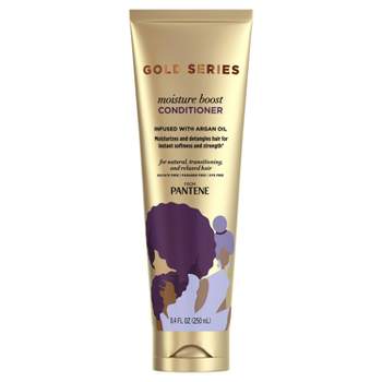 Gold Series from Pantene Sulfate Free Moisture Boost Conditioner Infused with Argan Oil for Curly, Coily Hair - 8.4 fl oz