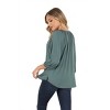 Women's Cupro Stretch Split Neck Top - Veronica M - 3 of 4