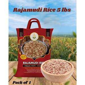 Shastha Earthy Flavor Rajamudi Rice / Red Rice -  Pack of 1 × 5 lbs - 1 of 4