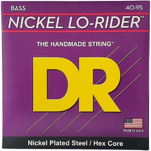DR Strings Nickel Lo-Rider NLLH-40 Electric Bass Strings (40-95) - 1 of 3