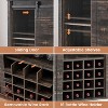 Garvee Elegant Farmhouse Wine Bar Cabinet with Sliding Barn Door – 47" Kitchen Coffee Bar with 16 Wine & Glass Racks - 2 of 4