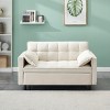 TiramisuBest 55"green velvet sofa, elegant with convenient pockets, clever interpretation of the three-in-one conversion art - 2 of 4
