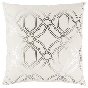 Rizzy Home Geometric Throw Pillow Silver
