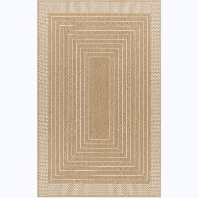 Mark & Day Chaundra 7'10"x10' Rectangle Woven Indoor and Outdoor Area Rugs Medium Brown: Geometric, Stain-Resistant, Modern