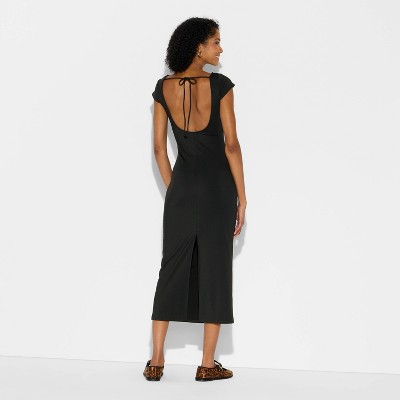 wild fable open back dress Women's Sleeveless Open Back Knit Dress