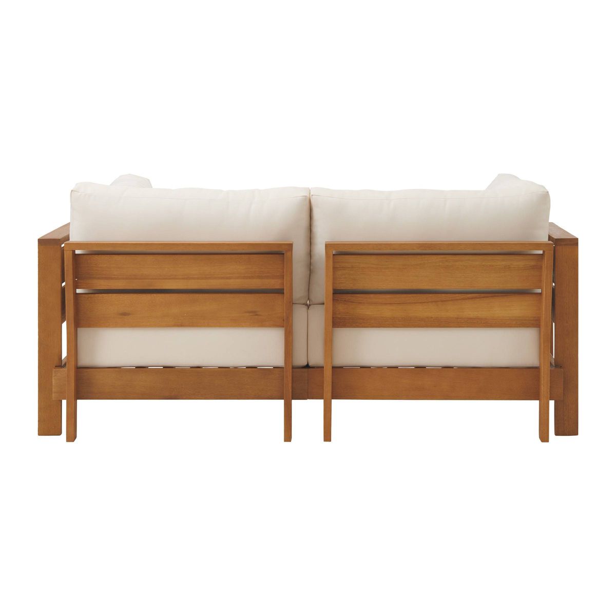 Alaterre Furniture Barton Outdoor Weather Resistant Loveseat with Cushions - thumbnail 5