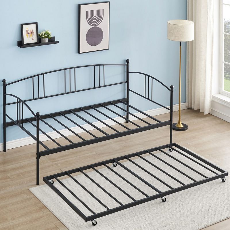 Whizmax Twin Metal Daybed and Trundle, Sofa Bed - Room & Joy, 3 of 8