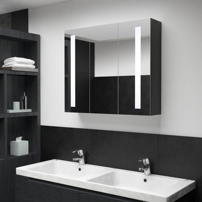 vidaXL LED Bathroom Mirror Cabinet 35 in.x5.5 in.x24.4 in.