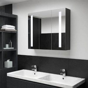 vidaXL LED Bathroom Mirror Cabinet 35 in.x5.5 in.x24.4 in. - 1 of 4