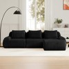 114" Modern L-Shaped Modular Sectional Sofa for Living Room, Flannelette Fabric 3-Seater Couch with Deep Seat, Boneless Design, No Assembly - 2 of 4
