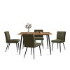 5-Piece Modern Dining Set,47" Rectangular Dining Table Wood Top with Upholstered Linen Dining Chairs for Dining Room, Living Room-Tanpinhause - 2 of 4
