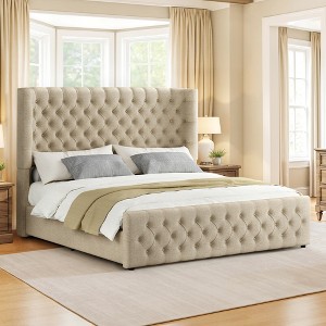 AMERLIFE King Upholstered Platform Bed