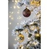 Yukimo 3.9" Christmas Ball Ornaments Set of 6, Glass Decorative Hanging Balls with Glitter Painting, Designer Holiday Tree Decor - 3 of 4
