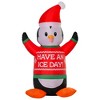 HOMCOM 6ft Christmas Inflatable Penguin Wearing Christmas Sweater, Outdoor Blow-Up Yard Decoration with LED Lights Display - 4 of 4