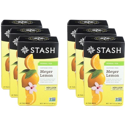 Stash Meyer Lemon Herbal Tea - Case of 6 - 20 Bags