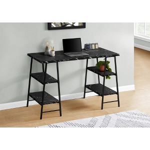 Sapphtopaz Home Office Desks 47.25" Contemporary Computer Desk with Open Storage Shelf Metal Frame Gaming Desk Office Desk for Home Office - 1 of 4