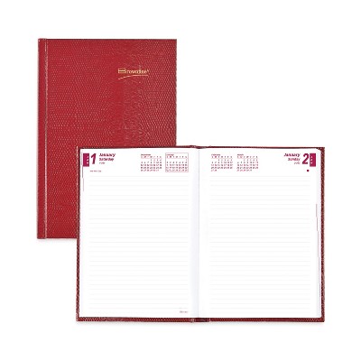 Daily/Monthly Planner, 8.25 x 5.75, Red Cover, 12-Month (Jan to Dec): 2026