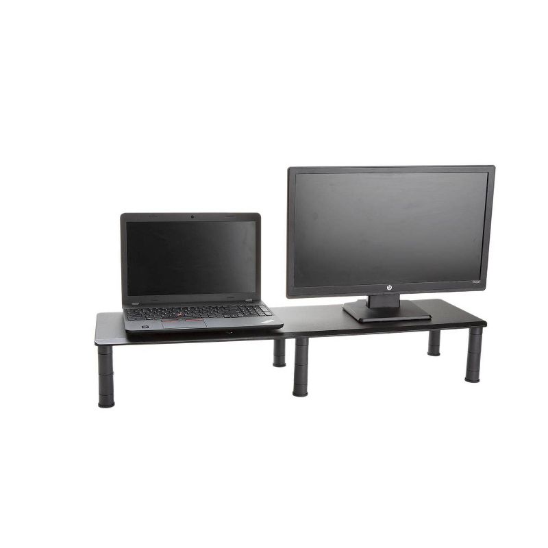 Mind Reader Large Dual Monitor Stand/Riser for Computer Screens Black, 3 of 10