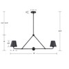 Crystorama Lighting Xavier 2 - Light Chandelier in  Matte Black - image 4 of 4