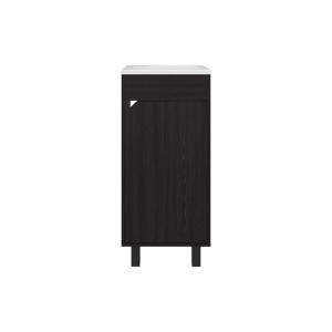 SEVOBAL Bathroom Vanities Bethel 15.7 Inch Free Standing Cabinet with Resin Sink and Two Shelves for Bathroom Storage, Black, 33.86"*18.9"*11.42" - 1 of 4