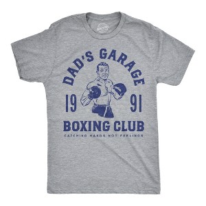 Mens Funny T Shirts Dads Garage Boxing Club Sarcastic Graphic Novelty Tee For Men - Crazy Dog Men's T Shirt - 1 of 4