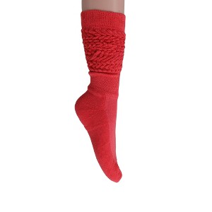 Women’s Premium Slouchy Scrunch Socks – 1 Pair, Soft Cotton Boot Socks, Knee-High or Crew, Shoe Size 5-10 - 1 of 1