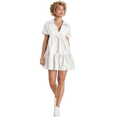 VENUS Womens Cotton Poplin Tiered Dress