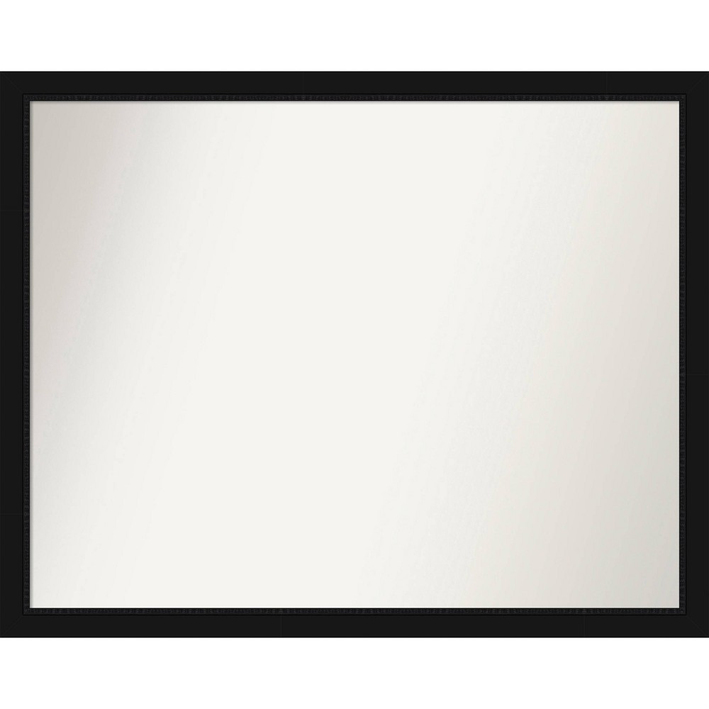 Photos - Wall Mirror Amanti Art 30" x 24" Non-Beveled Avon Black Narrow  : Modern St