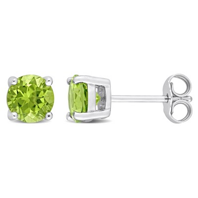 EVERLY JEWELRY | Stud Earrings with Gemstone in Sterling Silver – Multiple Stone Options