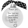 Northlight Matte Finish "Thank You" Print Christmas Ball Ornament - 2.75" (70mm) - White and Black - 3 of 4