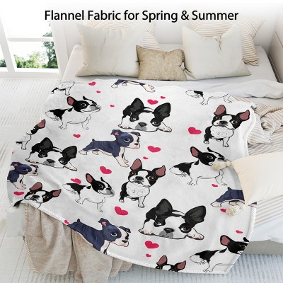 Boersma 1pc Adorable Fleece Dog Blanket - Soft, Cozy, Lightweight, Warm, Flannel Throw- Perfect for Snuggling Up on Chilly Days 50"x60"