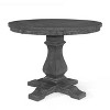 Sapphtopaz Round Dining Table Kitchen Table 46" Farmhouse Wooden Dining Table Pedestal Base for Dining Room, Kitchen, Small Spaces - 3 of 4