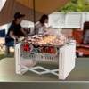 DSVIMOY Portable BBQ Grill, Foldable Charcoal Grill for Camping, Garden, Outdoor Travel, Beige & Silver, 15"*15"*10" - 4 of 4