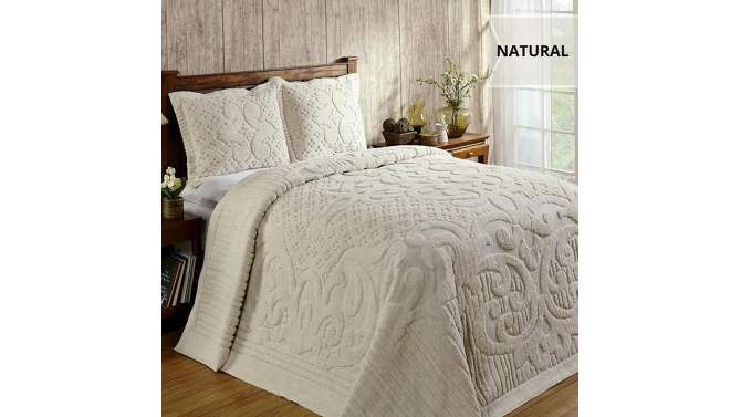 Ashton Collection 100% Cotton Tufted Unique Luxurious Medallion Design Bedspread - Better Trends, 2 of 5, play video
