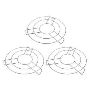 Unique Bargains Stainless Steel Round Cooking Racks for Roasting Baking 3 Pcs - 1 of 4