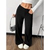 Clearlove Women's High Waist Wide Leg Pants Stretchy Button Fly Casual Palazzo Trousers with Zip Closure - 3 of 4