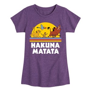 Girls' - Disney - Hakuna Matata Sunshine Fitted Short Sleeve Graphic T-Shirt - 1 of 4