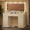 MDF Large Mirror Dressing Table, 3 Color Lighting Modes, Brightness Adjustable, Makeup Dressing Table For Girls - 3 of 4