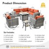 XIZZI 10 Pieces Wicker Furniture Set, Sectional Sofa Set with Wide Armrest and Deep Seat, Rattan Modular Conversation Set for Backyard Garden - 3 of 4