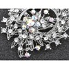 Anna-Kaci Flower Leaf Royal Bouquet Clear AB Crystal Rhinestone Wreath Holiday Pin Brooch - 4 of 4